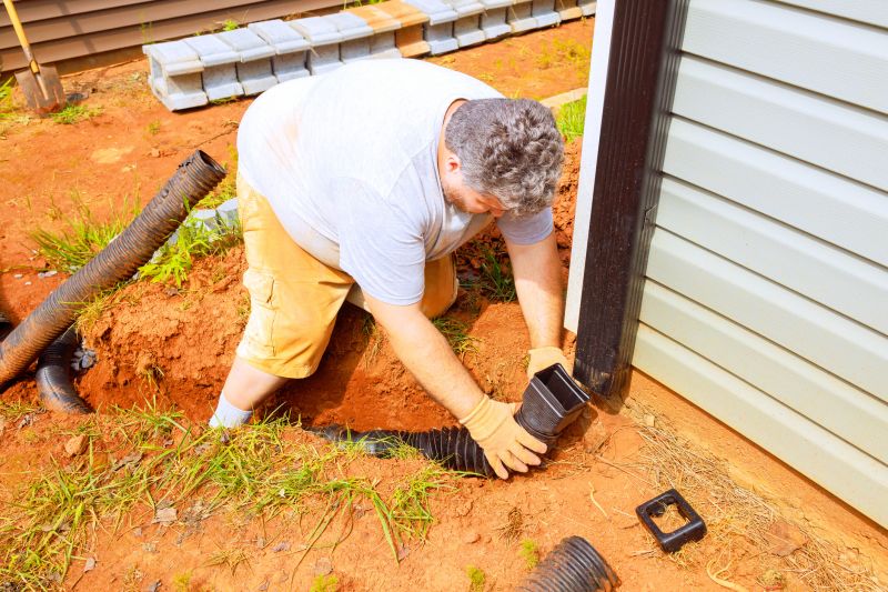 Flooded Yard Drainage Installation